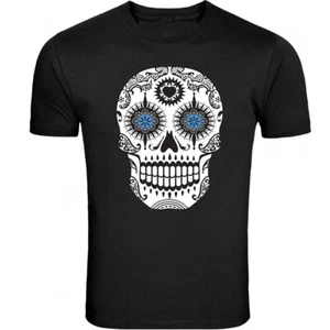 Sugar Skull Roses Eyes Day of The Dead Mexican Gothic Los Muertos T-Shirt Tee - Bild 1 von 5
