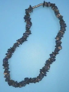 19" NECKLACE Lapis lazuli chips - Picture 1 of 4