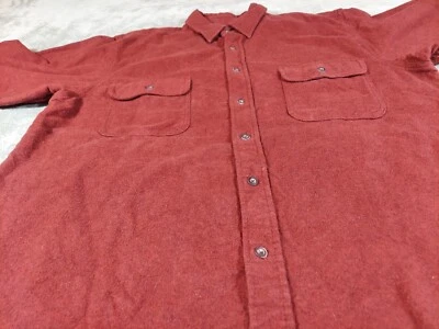 Moose Creek Flannel Shirt Mens XL Red Chamois Button Up Cotton Thick Shacket - Image 1 of 4