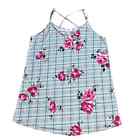 New Lovely J boutique dress tunic floral cross cross back plaid size 3XL