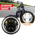 5.75" DOT LED Headlight DRL For Harley Sportster 883 XL1200 Dyna Custom XLH1200C