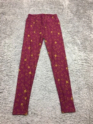 Lularoe Leggings One Size Womens Purple With Golden Birds - Image 1 of 4