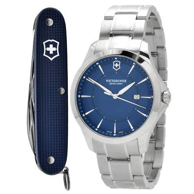 Victorinox Swiss Army Men's Watch with Knife Set Alliance Blue Dial 241910.1 - Image 1 of 4
