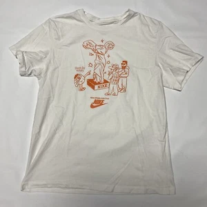 Nike Athletic Arts Club Shoot For Victory T Shirt Tee Large Graphic White Orange - Picture 1 of 9
