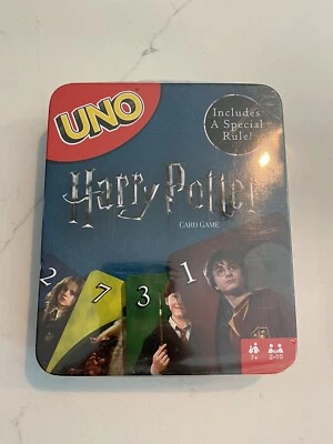 Mattel UNO Game Harry Potter Card Game Tin Special Rule Sealed New - Image 1 of 3