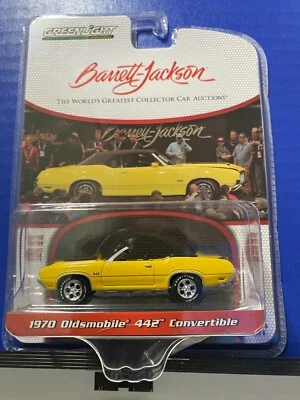 1/64 GREENLIGHT BARRETT JACKSON AUCTION 1970 OLDSMOBILE 442 CONVERTIBLE YELLOW - Image 1 of 2