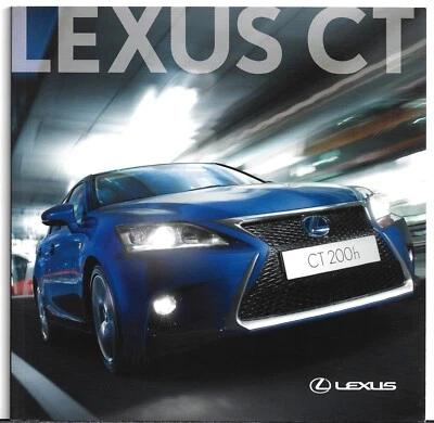 Lexus CT 2014-15 UK Market Brochure 200h S SE Advance Luxury F Sport Premier - Image 1 of 4