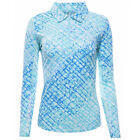 Nwt Ladies Ibkul Liz Jade Lavender Long Sleeve Polo Golf Shirt M & Xxl