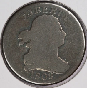 1808 Draped Bust Half Cent 1/2C Rotated Die - Picture 1 of 2