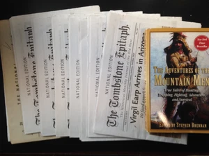 9 Zeitungen Lot, Grabstein Epitaph, Arizona. Set 25 + Mountain Man Buch. Schön! - Bild 1 von 6