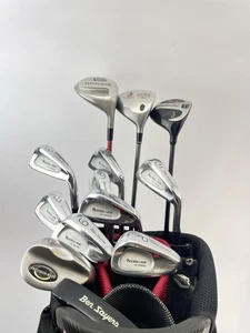 Mens Golf Package Set 13 Clubs Regular Flex /Right /New Grips /Cart Bag /28308 - Picture 1 of 21