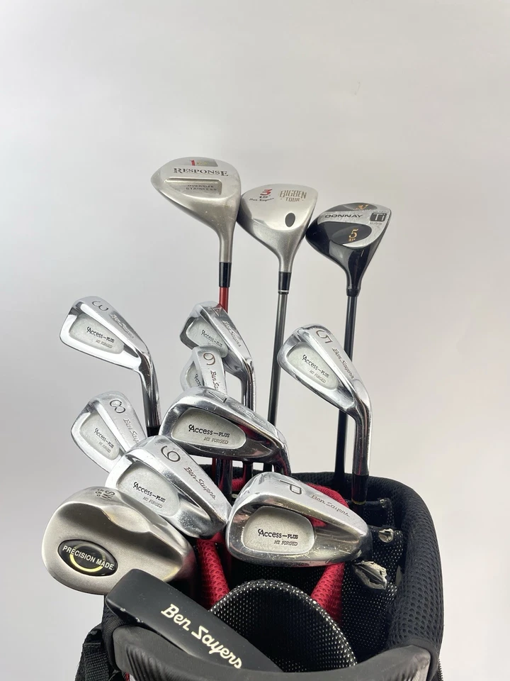 Mens Golf Package Set 13 Clubs Regular Flex /Right /New Grips /Cart Bag /28308 - Image 1 of 4