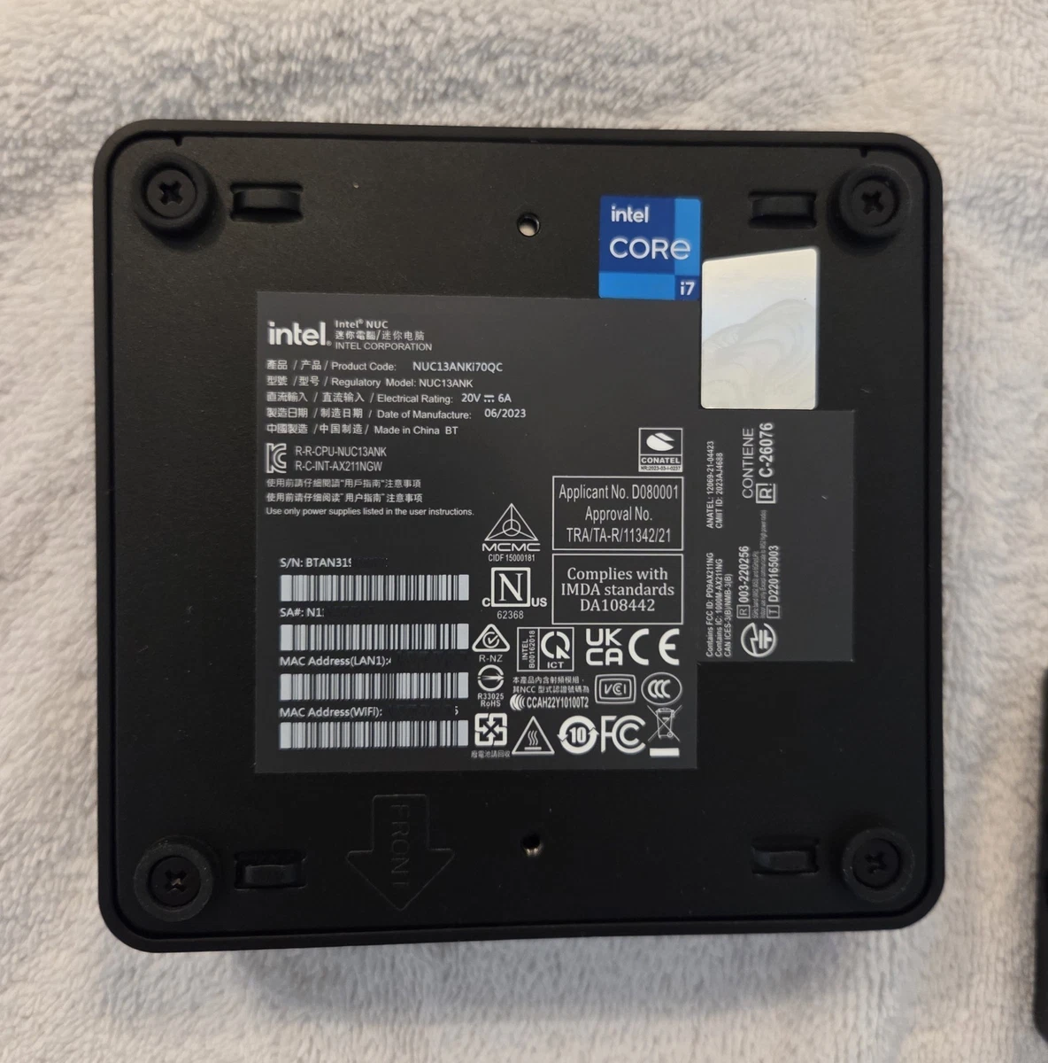 Intel NUC i5 Win10 16Gメモリ SSD250G+HHD1T Intel NUC 16GB RAM PC