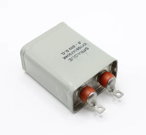 Condensador de aceite sellado herméticamente Sprague .5uF 600VDC .5uf 600V DC 0.5uF - Imagen 1 de 1