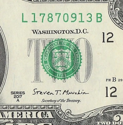 SEP 13 1787 Birthday Fancy Serial Number Date Note One Dollar Bill 09 13 1787 - Image 1 of 4