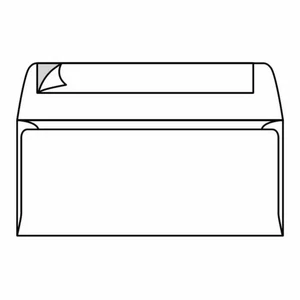#10 Buste Business Regolari, 4-1/8" x 9-1/2", 24#, Bianco, Cuciture Laterali, No - Foto 1 di 1