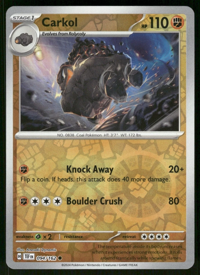 Carkol 094/162 TEF SV05: Temporal Forces Reverse Holo NM - Image 1 of 2