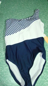 Kona Sol Navy/ White One Piece Swimsuit Women's Size Medium NWT - Picture 1 of 5