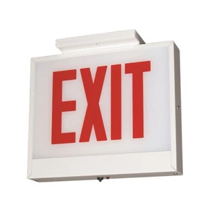 LITHONIA LIGHTING Exit Red Sign Single Face w/ Battery Backup LXC W 1 RW CH3 EL - Picture 1 of 3