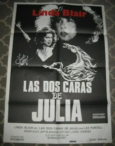 Las Dos Caras De Julia 1980 Movie Poster - WES CRAVEN - LINDA BLAIR Signed LOOK - Picture 1 of 5