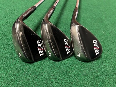 Texan Classics Wedge Set 52*, 56*, 60* Forged Feel, Regular-Flex Steel, 35” Long - Image 1 of 4