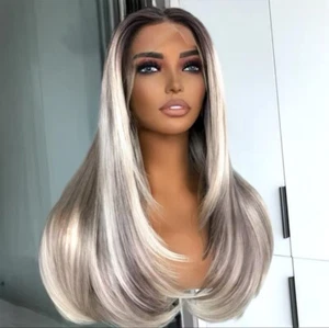 MS Ashley 13x4 synthetic wig pre-plucked Glue-Less lace Silk Unit 5 - Picture 1 of 16