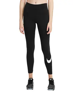 Nike Womens Sportswear Mid-Rise Swoosh Leggings in Black, Diff.Sizes, CZ8530-010 - Picture 1 of 6