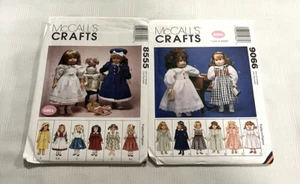 McCalls Crafts Gotz 8555 y 9066 18" Muñeca Ropa Costura Patrón Lote de 2 Nuevos - Imagen 1 de 4