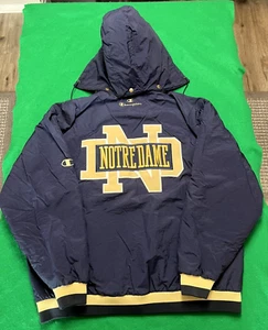 Men's Vintage Champion Notre Dame Golden Dome Coat Jacket Removable Hood Size XL - Picture 1 of 18