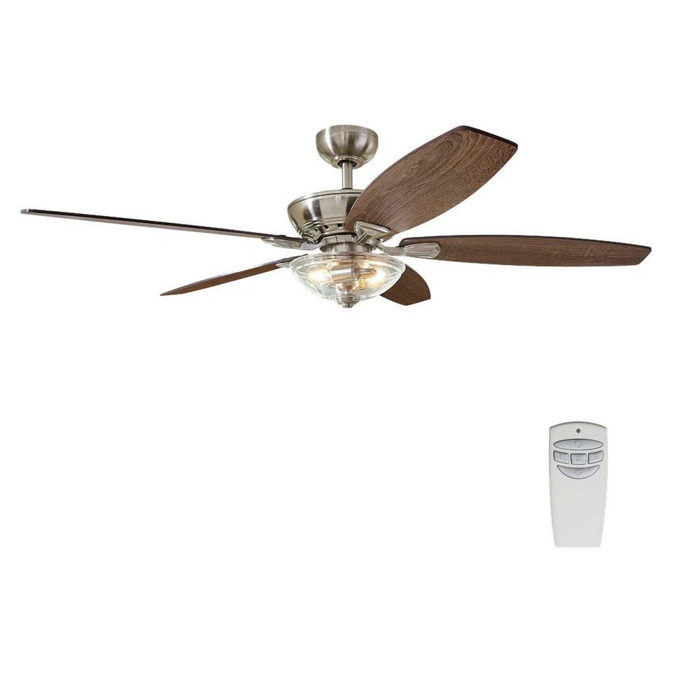 (PARTS ONLY) HDC Connor 54 in. LED Brushed Nickel Ceiling Fan, Light Kit - Image 1 of 1