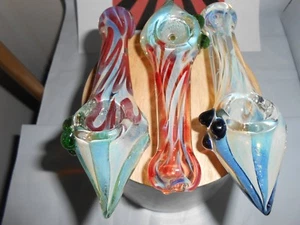  4.5” Cone Shape TOBACCO Smoking Pipe bowl Dichro Glass Hand Pipes - Picture 1 of 4