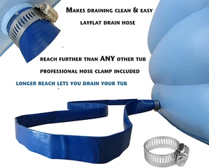1 1/2" or 38mm Lay Flat Hose To Drain Empty Swimming Pool Hot Tub HotTub Pump - Picture 1 of 3