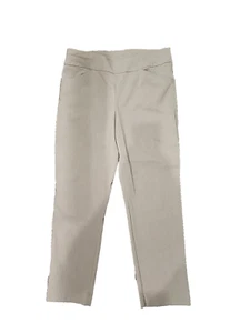 Chico's Perfect Stretch Pants Pockets Beige Stretch Women's 12 - Picture 1 of 9