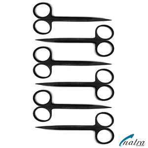 6 X Forbici Iris Curve Micro Seghettate Chirurgiche Mediche 12 cm NATRA GERMANIA - Foto 1 di 4