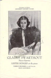 Swarthout, Gladys - Signed Program Kansas 1938 - Picture 1 of 1