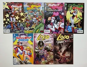 HARLEY QUINN POWER GIRL LOBO # 1 2 DC COMICS 7 Comic Book LOT J4,001 - Picture 1 of 2
