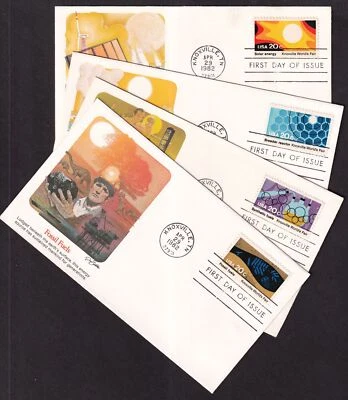 1982 Knoxville Tennessee World's Fair energy Sc 2006-2009 FDCs Fleetwood set 4 - Image 1 of 3