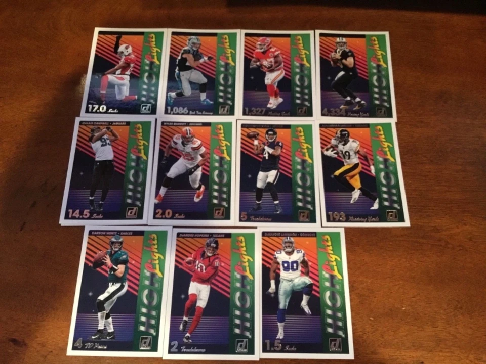 2018 DONRUSS HIGHLIGHTS INSERTS YOU PICK HUNT BREES WENTZ BRADY - Image 1 of 1