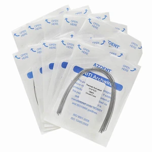 10 piezas/paquete de alambre de arco dental activado térmicamente Ortho Niti todos los tamaños rectangular - Imagen 1 de 41