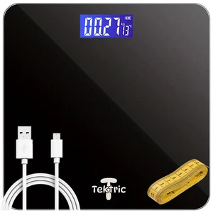 Weighing Scales, TEKTRIC Digital Bathroom Scale for Body Weight Electronic kg/lb - Picture 1 of 16