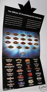 WWF / WWE Wrestling Belt Pin Set Complete With Card & Backs - New - Picture 1 of 6
