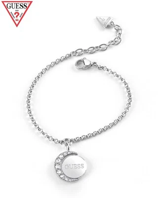 GUESS SINGLE CHAIN & TURNING COIN Damen Armband Rhodium, Women Bracelet - Bild 1 von 4