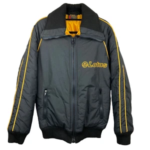 Lotus Car Official Jacket England Men's Black/metallic yellow Lining/Trim Large - Picture 1 of 14
