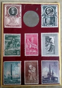 8 SELLOS DEL VATICANO Y 5 MONEDAS - SIN CIRCULAR - ENVÍO GRATIS - FECHA 1960?? - Imagen 1 de 2