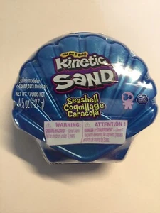 NEW KINETIC SAND Seashell Case 4.5oz BLUE SHELL FREE SHIPPING ASMR TOY Sensory! - Picture 1 of 3