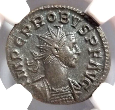 Probus Roman Empire NGC Ch AU Ancient Aurelianianus Woman Staff Caduceus - Image 1 of 4
