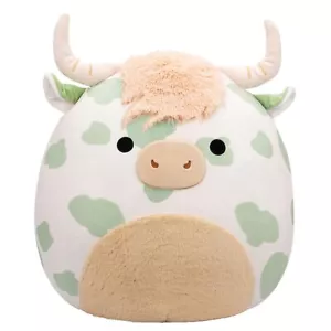 Squishmallows Original 20-Inch Celestino Sage Green Spotted Highland Cow - Of... - Picture 1 of 10