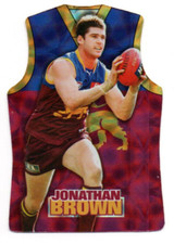 2009 AFL SELECT DIE-CUT - HOLOGRAPHIC GUERNSEY GDC19 Jonathan BROWN (BRISBANE)