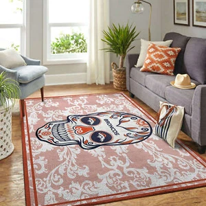 Felpudo Denver Broncos Calavera Estilo Flor Bonito Regalo Decoración del Hogar Alfombra Alfombra - Imagen 1 de 4