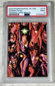 2020 Panini Marvel 80 Years Generations #C15 Trading Card Brazil PSA 9 - Picture 1 of 2
